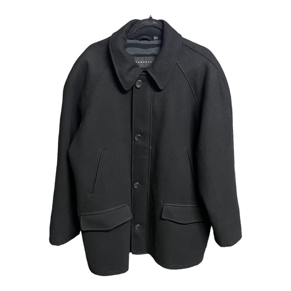 Men’s BARACUTA black Clark style wool blend winter full zip coat size large